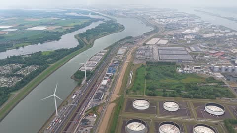 Petroleum barges and tank farm infrastructure